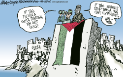 FLOTILLA STOPPED BY ISRAELIS  by Mike Keefe