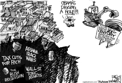 RECESSION SINKHOLE by Pat Bagley