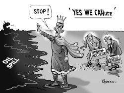 STOPPING OIL SPILL by Paresh Nath