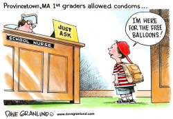 ELEMENTARY SCHOOL AND CONDOMS by Dave Granlund