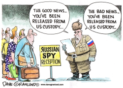 RUSSIAN SPIES RETURN HOME by Dave Granlund