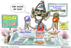 OBAMA DOUBLE DIP by Taylor Jones
