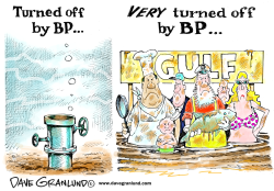 BP STOPS OIL LEAK by Dave Granlund