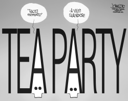 TEA PARTY RACIST ELEMENTS BW by John Cole