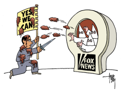 OBAMA SOILED BY FOX NEWS by Arend Van Dam