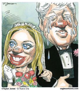 CHELSEA CLINTON AND DAD IN FULL EMOTE -  by Taylor Jones