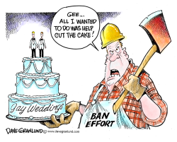 GAY MARRIAGE AND BAN EFFORT by Dave Granlund