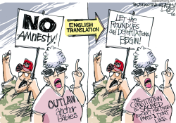 IMMIGRATION ANCHORITES  by Pat Bagley