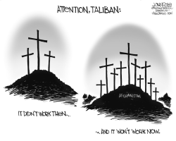 TALIBAN MURDER CHRISTIANS BW by John Cole