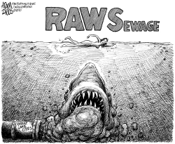 RAW SEWAGE IN GREAT LAKES LOCAL by Adam Zyglis