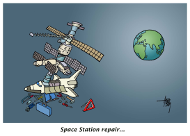 SPACE STATION REPAIR by Arend Van Dam