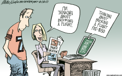 AIRLINE FEES  by Mike Keefe