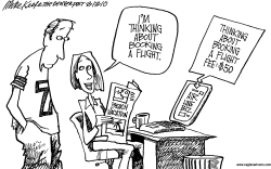 AIRLINE FEES  by Mike Keefe
