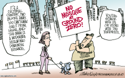 GROUND ZERO MOSQUE  by Mike Keefe