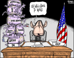 BUSH BACK TO WORK by Brian Adcock