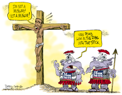 OBAMA NOT A MUSLIM AND FOX NEWS  by Daryl Cagle