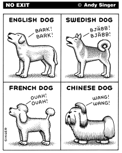 DOG LANGUAGES by Andy Singer