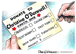 CHRISTINE O'DONNELL DONOR FORM by Dave Granlund