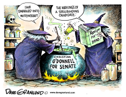 CHRISTINE O'DONNELL AND WITCHCRAFT by Dave Granlund