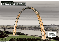 ST LOUIS ARCH IS RUSTING- by R.J. Matson