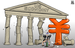 USA ON CHINA CURRENCY by Luojie