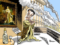 SARKOZY AND PROTESTS  by Paresh Nath