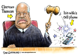 CLARENCE THOMAS AND WIFE by Dave Granlund