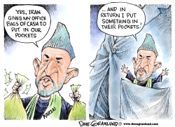 AFGHAN PRESIDENT GETS IRANIAN CASH by Dave Granlund
