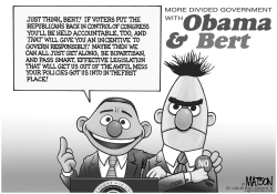 MORE DIVIDED GOVERNMENT WITH OBAMA & BERT by R.J. Matson