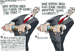BANK SQUEEZE by Pat Bagley