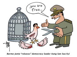 SUU KYI FREE by Arend Van Dam