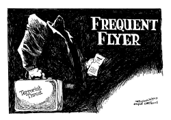 TERRORIST THREAT FREQUENT FLYER by Bill Schorr