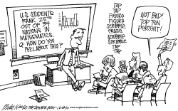US MATH SCORES by Mike Keefe