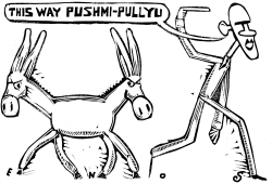 PUSHMI-PULLYU DEMOCRATS by Randall Enos