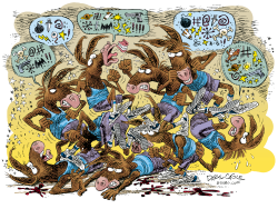 Democrats Infighting  by Daryl Cagle