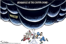 CAPITOL DOME COLLAPSE by Joe Heller