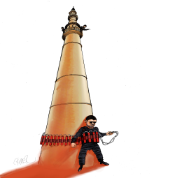 SUICIDE BOMBER AND MINARET by Riber Hansson