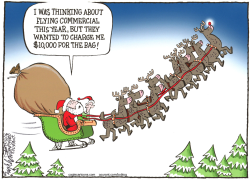 SANTA CLAUS AND HIS FLYING REINDEER  by Bob Englehart