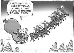 SANTA CLAUS AND HIS FLYING REINDEER by Bob Englehart