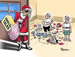SANTA OBAMA IN MIDEAST  by Paresh Nath