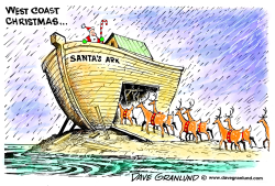 WEST COAST FLOODING AT CHRISTMAS by Dave Granlund