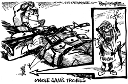 UNCLE SAM TRAVELS by Milt Priggee