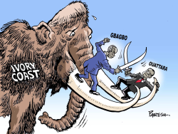 TUSSLE IN IVORY COAST by Paresh Nath