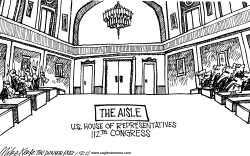 THE AISLE  by Mike Keefe