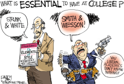 LOCAL GUNS GO TO COLLEGE by Pat Bagley