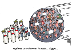 REGIMES OVERTHROWN TUNESIA, EGYPT by Arend Van Dam