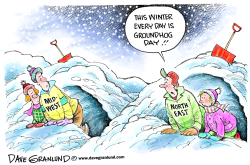 GROUNDHOGS AND WINTER STORMS by Dave Granlund