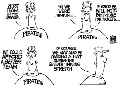 LOCAL- PIRATES TICKET PRICES, B/W by Randy Bish