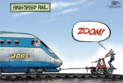 HIGH-SPEED RAIL  by Nate Beeler