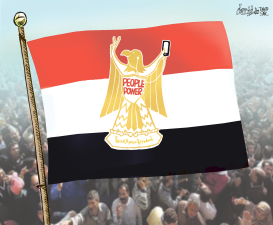 PEOPLE POWER FREES EGYPT by Patrick Corrigan